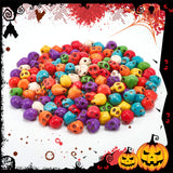 5 Strands Synthetic Turquoise Beads Strands, Dyed, Skull, for Halloween Jewelry Making, Colorful, 10x8x9mm, Hole: 1mm, about 42pcs/strand, 15.70''(39.88cm)