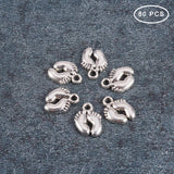 Tibetan Style Zinc Alloy Charms, Baby Foot, Antique Silver, 14x10.5x2mm, Hole: 2mm