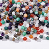 220Pcs 11 Styles Natural Gemstone Beads, Round, Mixed Dyed and Undyed, 6mm, Hole: 0.8~1.2mm, 20pcs/style