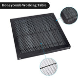Galvanized Iron Honeycomb Working Table, Honeycomb Laser Bed for Laser Engraver and Cutting Machine, Black, 300x300x22mm