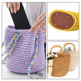 Plastic Knitting Bag Bottoms, Inserts Cushion Pad, with Iron Nails, Oval, Mixed Color, 11.1~13.1x14.1~17.2x0.3~0.9cm, Hole: 4mm, 6pcs/set