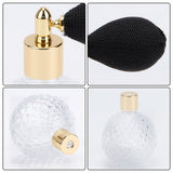 1Set Glass Openable Perfume Bottle, Vintage Refillable Perfume Bottle, with Aluminum Findings, 1Pc Plastic Funnel & 1Pc Disposable Plastic Transfer Pipettes, White, 11.1x6.7cm