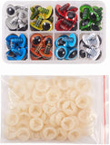 Craft Plastic Doll Eyes, with Pads, Stuffed Toy Eyes, Safety Eyes, Mixed Color, 18.5mm, Pin: 5.5mm, 8sets/color, 64sets