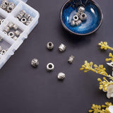 Alloy European Beads, Mixed Shapes, Antique Silver, 11x7x3cm