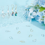 16Pcs 2 Colors Brass Micro Pave Clear Cubic Zirconia Earring Hooks, with Horizontal Loops, Mixed Color, 17x2.5mm, Hole: 1mm, Pin: 0.9mm