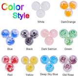 Handmade Luminous Lampwork Beads, Round, Mixed Color, 8mm, Hole: 1mm, about 28~35pcs/compartment, 280~350pcs/box