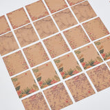5 Patterns Cardboard Necklace Earring Set Display Cards, Rectangle, Flower Pattern, 6.4x5.1x0.02cm, 5 patterns, 30pcs/pattern, 150pcs/set