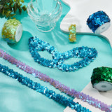 10 Yards 5 colors Sparkle Plastic Paillette Elastic Beads, Sequins Beads, Ornament Accessories, 5pcs Plastic Spools, Mixed Color, 3/4 inch(20mm)