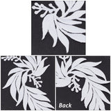 4Pcs 2 Style Leaf Computerized Embroidery Cloth Iron on/Sew on Patches, Costume Accessories, Appliques, White, 170x80x0.8mm, 2pcs/style