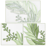 4Pcs 2 Style Leaf Computerized Embroidery Cloth Iron on/Sew on Patches, Costume Accessories, Appliques, Dark Sea Green, 170x80x0.8mm, 2pcs/style