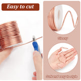 Copper Wire, Round, for Jewelry Craft Making, Raw(Unplated), 12 Gauge, 2mm, about 65.62 Feet(20m)/Roll