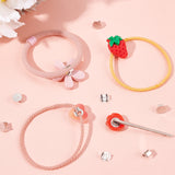 100Pcs Iron Hair Tie Buckle, Tray Setting for DIY Hair Accessories, Ponytail Decoration, Platinum, Oval Tray: 8.3x10mm, Inner Diameter: 3.6x6mm