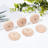 24Pcs Schima Wood Vehicle Wheels and 12Pcs Schima Wood Sticks, Toy Making Accessories, BurlyWood, Wheels: 3.8x1.2cm, Hole: 4.5mm, Sticks: 150x5mm