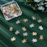 Tibetan Style Pendants, Angel, Antique Silver & Antique Golden, 20x14x1mm,  Hole : 1.5mm, 80pcs/box