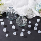 60Pcs 3 Styles Plastic Wine Bottle Stopper, Pull Ring Bottle Plugs, Column, for DIY Personalized Bottle Stopper Accessories, White, 18.5~24x10.5~22mm, Inner Diameter: 17mm, 20pcs/style