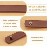 PU Leather Bag Strap, with Iron Finding, Flat, Bag Replacement Accessories, Coconut Brown, 100x2x0.35cm, Hole: 4.5mm