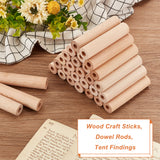 Wood Craft Sticks, Dowel Rods, Tent Findings, Column, PeachPuff, 10.2x2.2cm, Hole: 10mm