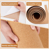 Self Adhesive Cork Sheets, for Kitchen Hot Mats, Cup Mats, Bulletin, Rectangle, Sandy Brown, 2000x400x3mm