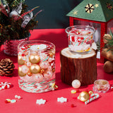DIY Christmas Vase Fillers for Centerpiece Floating Candles, Including Plastic Pearl, Resin Cabochons, Polymer Clay Beads & Cabochons, Foil Flakes and Acrylic Beads, Mixed Color, 6mm