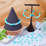 Flat Round Handmade Polymer Clay Beads, Disc Heishi Beads for Hawaiian Earring Bracelet Necklace Jewelry Making, Medium Turquoise, 6x1mm, Hole: 2mm, about 353~378pcs/strand, 17.7 inch, 3 strands/box
