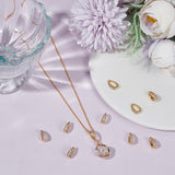 10Pcs Rack Plating Brass Micro Pave Cubic Zirconia Snap on Bails, Real 18K Gold Plated, 12x7.5x3mm, Hole: 4.5x8.5mm