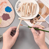 Unfinished Mini Natural Wooden Half Drilled Beads, Baseball Bat, for DIY Keychain Decoration Accessories, BurlyWood, 75x12mm, Hole: 1mm, 60pcs