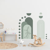 PVC Wall Stickers, Wall Decoration, Arch Pattern, 390x980mm, 2pcs/set