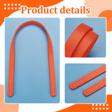 PU Leather Sew on Bag Handles, for Purse Making, Coral, 61.3~61.5x1.85x0.4cm, Hole: 1.8mm