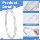 Aluminum Wire, Flat Craft Wire, Bezel Strip Wire for Cabochons Jewelry Making, Raw(Unplated), 10x0.5mm