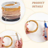 6 Roll 6 Colors Aluminum Wire, Twisted Round, Mixed Color, 1.6mm, about 16.40 Feet(5m)/Roll, 1 Roll/color