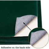 Jewelry Flocking Cloth, Self-adhesive Fabric, Plastic Skin Packing, Green, 40x28.9~29cm, 12pcs/set