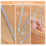 40Pcs 4 Style  Iron Spiral Corset Boning Stay, Modeling Sticks, Platinum, 148~402x5.5x2mm, 10pcs/style