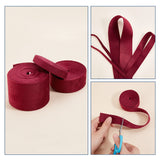 3 Rolls 3 Styles Velvet Ribbon, Flat Cotton Ribbon, for Jewelry, Craft Making, Dark Red, 3/8~2 inch(10~50mm), about 2.19 Yards(2m)/roll, 1 roll/style