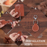 DIY Leather Keychain Acrylic Templates, Clear, 95~100x15~38x3mm, Hole: 1~2mm, 6pcs/set