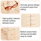 Wooden Eyeglasses Display Stands, 6 Sunglasses Showing Holder, for Business, Home, Bisque, Finished Product: 17.2x95x430mm