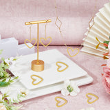 30Pcs 201 Stainless Steel Linking Rings, Laser Cut, Asymmetrical Heart, Real 18K Gold Plated, 10.5x13x1mm