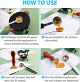 DIY Wood Wax Seal Stamp, Food Pattern, 90mm, Stamps: 25x14.5mm