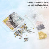 1000Pcs 5 Colors 304 Stainless Steel Beads, Undrilled/No Hole Beads, Round, Mixed Color, 3mm, 200pcs/color