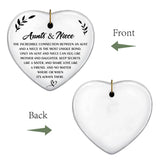 1Pc Handmade Porcelain Big Pendants, Heart with Word, White, 80x80mm