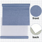 1Pc DIY Polyester Fabrics, with Paper Back, for Book Binding, Marine Blue, 430x1000x0.3mm
