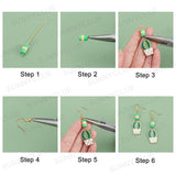 Cactus Dangle Earrings DIY Making Kit, Including Alloy Enamel Charms, Acrylic & Glass & Polymer Clay Beads, Brass Linking Rings & Jump Rings & Earring Hooks & Pins, Mixed Color, Cactus: 20pcs/set
