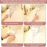 Women's Wedding Dress Zipper Replacement, Adjustable Fit Satin Corset Back Kit, Lace-up Formal Prom Dress, Moccasin, Eye Cloth: 480x193~231x2mm, Cord: 16.5x1mm, 3.5m