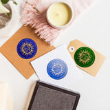 Brass Wax Seal Stamp with Handle, for DIY Scrapbooking, Sun Pattern, 3.5x1.18 inch(8.9x3cm)