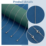 12Pcs Vacuum Plating 304 Stainless Steel Snake Chain Necklaces Set for Men Women, Stainless Steel Color, 17.7 inch(45cm)