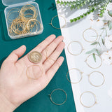 304 Stainless Steel Hoop Earring Findings, Wine Glass Charms Findings, Golden, 21 Gauge, 35x30x0.7mm, 100pcs/box