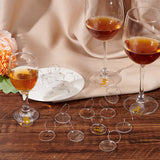 24Pcs Transparent Blank Acrylic Wine Glass Charms, with Brass Hoop Earring Findings, Flat Round, Clear, 59mm, 24pcs/set