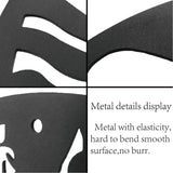 Iron Wall Signs, Metal Art Wall Decoration, for Living Room, Home, Office, Garden, Kitchen, Hotel, Balcony, Wing, 300x150x1mm, Hole: 5mm, 2pcs/set