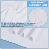 Cotton Ribbing Fabric for Cuffs, Waistbands Neckline Collar Trim, White, 650x235x1mm