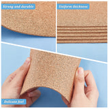 Self Adhesive Cork Sheets, for Kitchen Hot Mats, Cup Mats, Bulletin, Square, Sandy Brown, 150x150x2mm