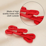 48Sets 6 Style Cloth and Iron Hook and S-Hook Clasps, Mixed Color, 23~37x11.5~13x6.5~8mm, 8sets/style